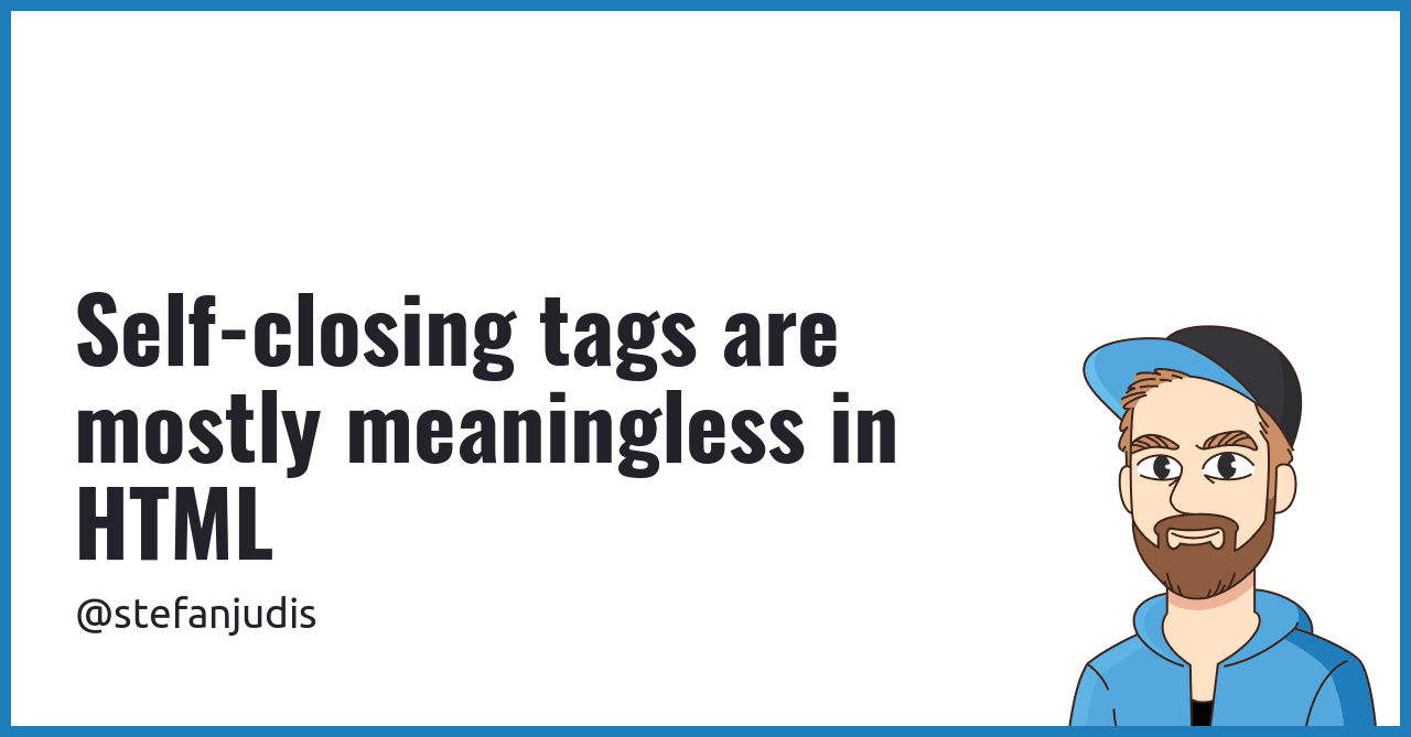 Html self 2024 closing tags
